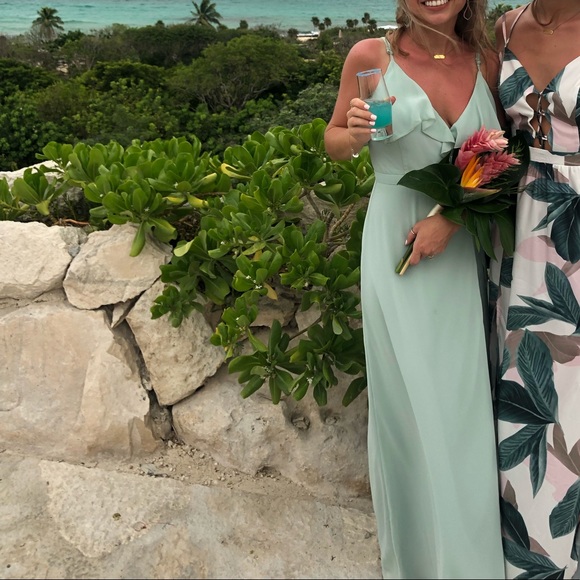 Tobi Dresses & Skirts - Tobi sea foam blue/green maxi dress